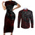 Skull Demon Couples Matching Short Sleeve Bodycon Dress and Long Sleeve Button Shirts We All Have The Devil Inside Us - Wonder Print Shop