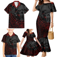 Skull Demon Family Matching Mermaid Dress and Hawaiian Shirt We All Have The Devil Inside Us - Wonder Print Shop