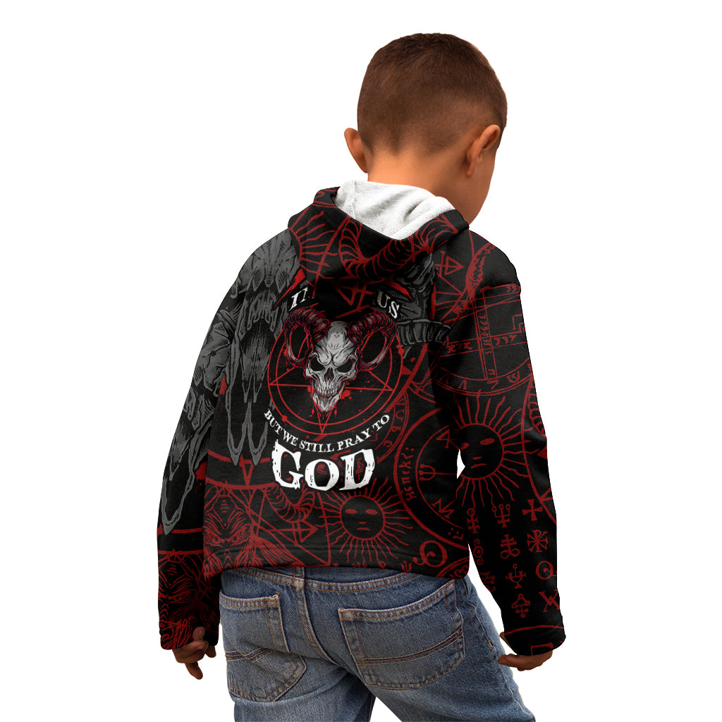Skull Demon Kid Hoodie We All Have The Devil Inside Us - Wonder Print Shop