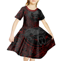 Skull Demon Kid Short Sleeve Dress We All Have The Devil Inside Us - Wonder Print Shop