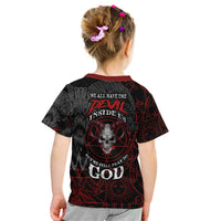 Skull Demon Kid T Shirt We All Have The Devil Inside Us - Wonder Print Shop