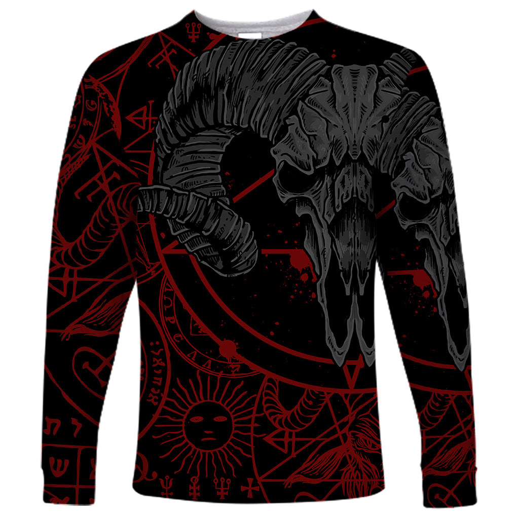 Skull Demon Long Sleeve Shirt We All Have The Devil Inside Us - Wonder Print Shop
