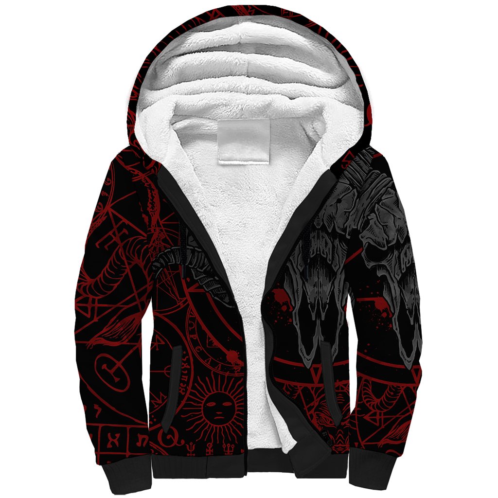 Skull Demon Sherpa Hoodie We All Have The Devil Inside Us - Wonder Print Shop