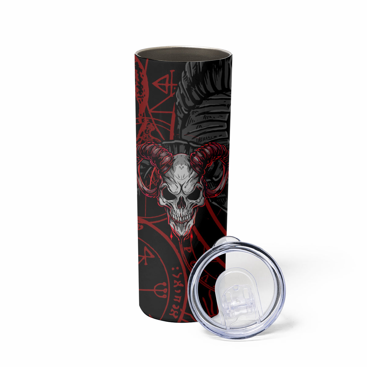 Skull Demon Skinny Tumbler We All Have The Devil Inside Us - Wonder Print Shop