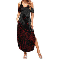 Skull Demon Summer Maxi Dress We All Have The Devil Inside Us - Wonder Print Shop