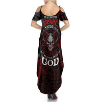 Skull Demon Summer Maxi Dress We All Have The Devil Inside Us - Wonder Print Shop
