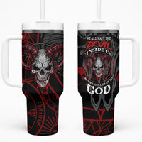 Skull Demon Tumbler With Handle We All Have The Devil Inside Us - Wonder Print Shop