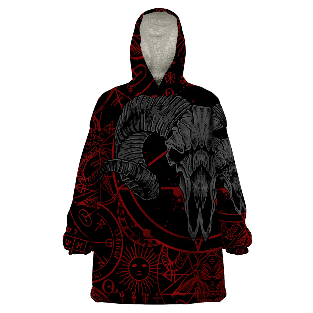Skull Demon Wearable Blanket Hoodie We All Have The Devil Inside Us - Wonder Print Shop