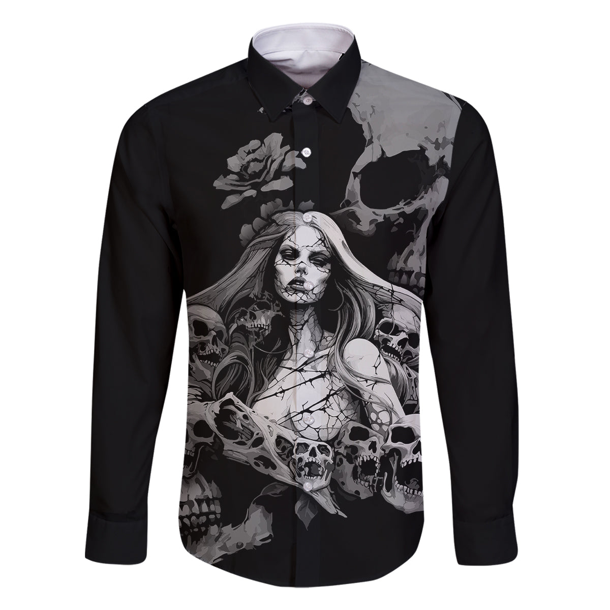 Skeleton Girl Family Matching Off Shoulder Short Dress and Hawaiian Shirt Yes I'm A Bicth - Not Yours - Wonder Print Shop