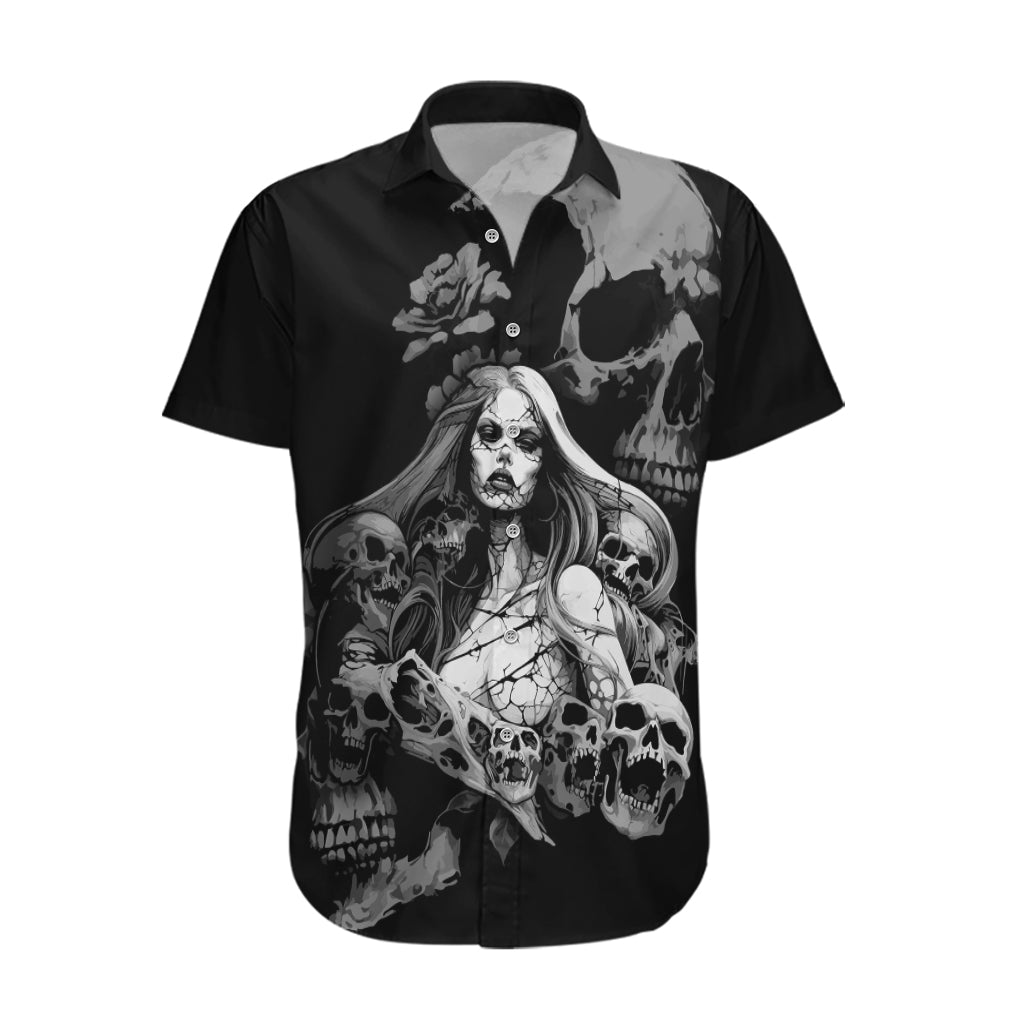 Skeleton Girl Hawaiian Shirt Yes I'm A Bicth - Not Yours - Wonder Print Shop