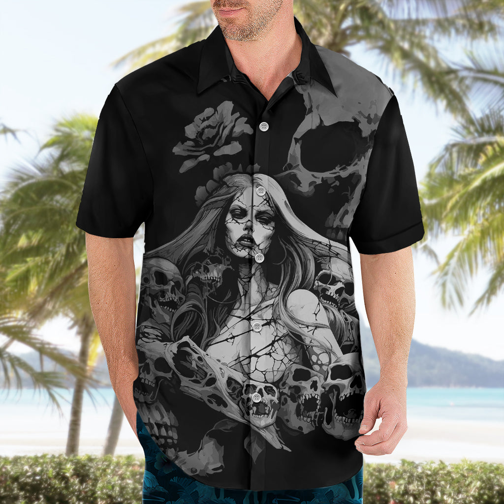 Skeleton Girl Hawaiian Shirt Yes I'm A Bicth - Not Yours - Wonder Print Shop