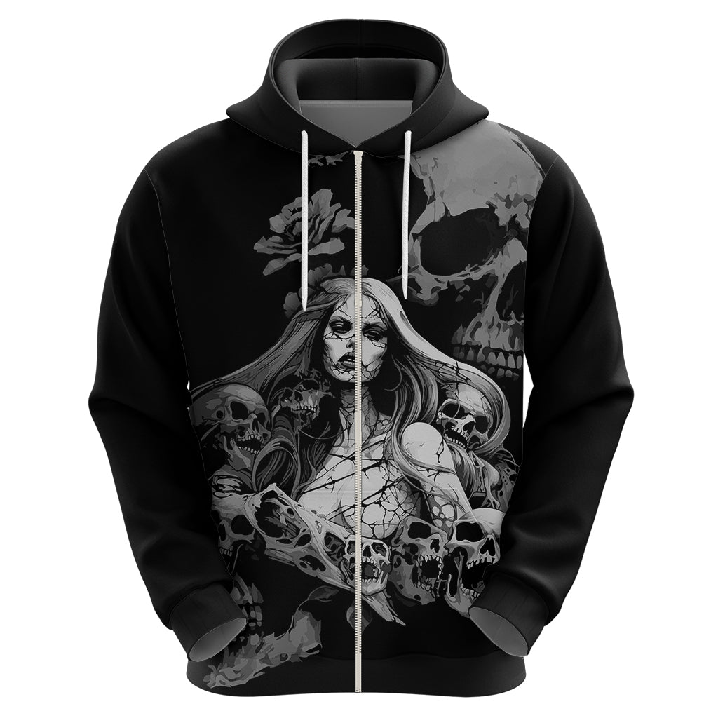 Skeleton Girl Hoodie Yes I'm A Bicth - Not Yours - Wonder Print Shop