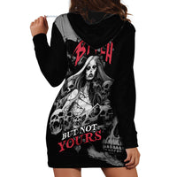 Skeleton Girl Hoodie Dress Yes I'm A Bicth - Not Yours - Wonder Print Shop