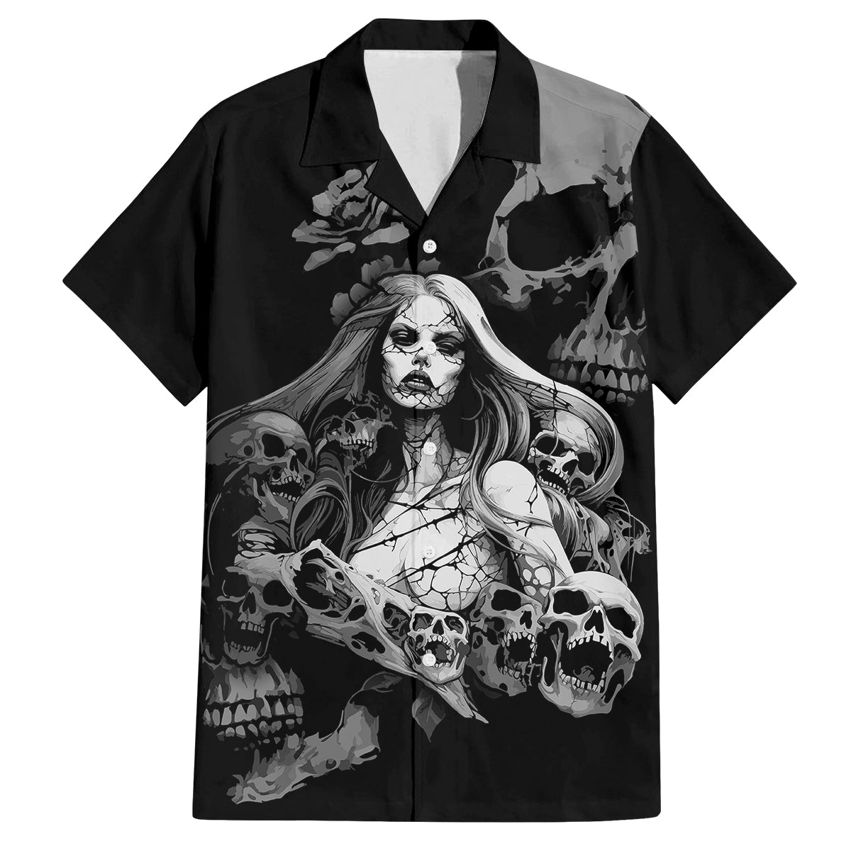 Skeleton Girl Kid Hawaiian Shirt Yes I'm A Bicth - Not Yours - Wonder Print Shop