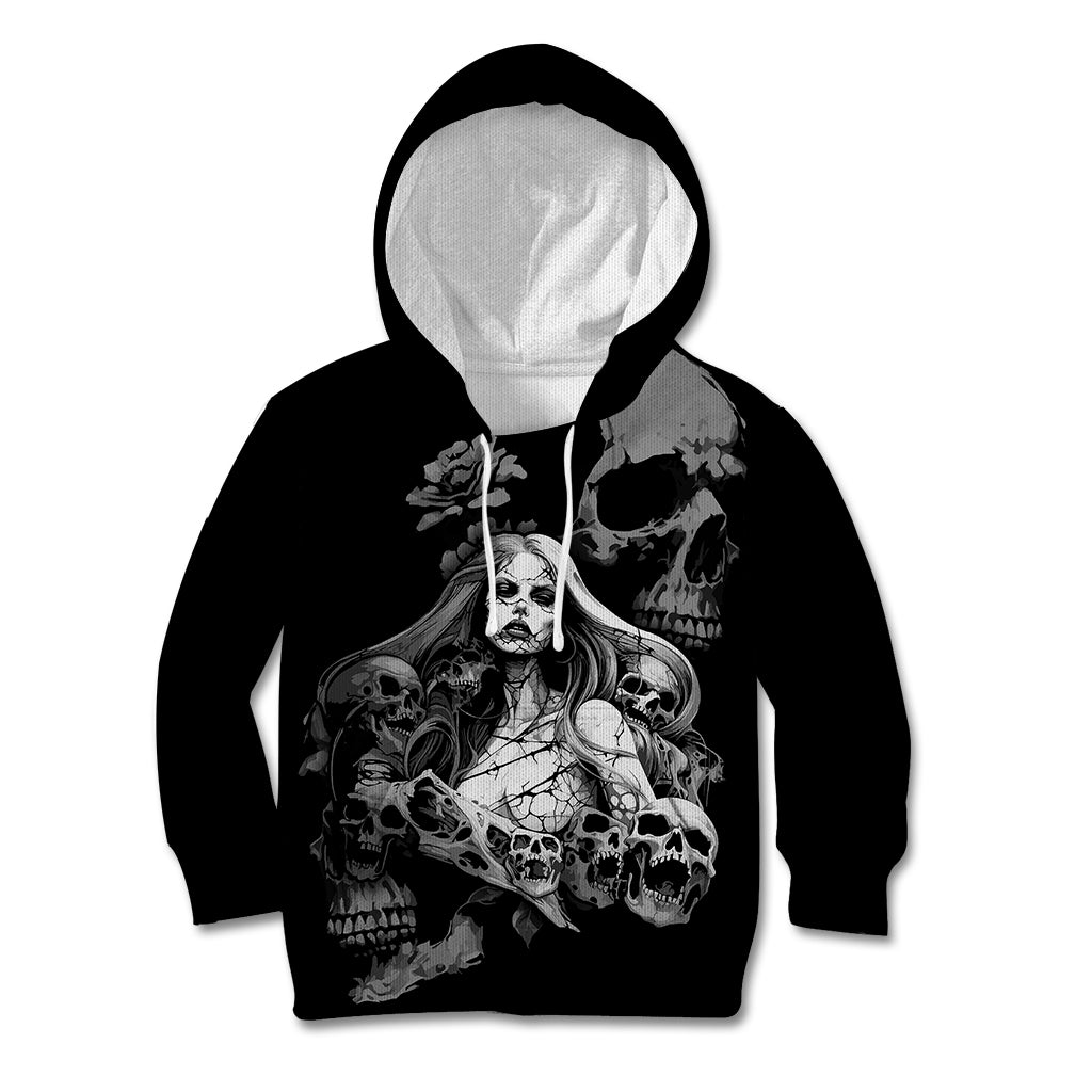 Skeleton Girl Kid Hoodie Yes I'm A Bicth - Not Yours - Wonder Print Shop