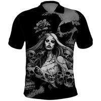 Skeleton Girl Polo Shirt Yes I'm A Bicth - Not Yours - Wonder Print Shop
