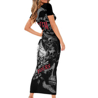 Skeleton Girl Short Sleeve Bodycon Dress Yes I'm A Bicth - Not Yours - Wonder Print Shop