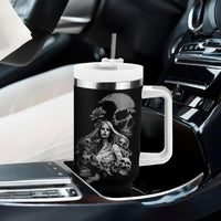 Skeleton Girl Tumbler With Handle Yes I'm A Bicth - Not Yours - Wonder Print Shop