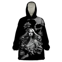 Skeleton Girl Wearable Blanket Hoodie Yes I'm A Bicth - Not Yours - Wonder Print Shop
