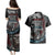 Native American Skull Couples Matching Puletasi Dress and Hawaiian Shirt American History Begins With Native History - Wonder Print Shop