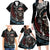 Native American Skull Family Matching Long Sleeve Bodycon Dress and Hawaiian Shirt American History Begins With Native History - Wonder Print Shop
