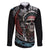 Native American Skull Family Matching Long Sleeve Bodycon Dress and Hawaiian Shirt American History Begins With Native History - Wonder Print Shop
