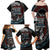 Native American Skull Family Matching Off Shoulder Long Sleeve Dress and Hawaiian Shirt American History Begins With Native History - Wonder Print Shop
