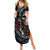 Native American Skull Family Matching Summer Maxi Dress and Hawaiian Shirt American History Begins With Native History - Wonder Print Shop
