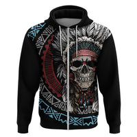 Native American Skull Hoodie American History Begins With Native History - Wonder Print Shop