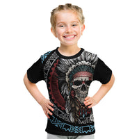 Native American Skull Kid T Shirt American History Begins With Native History - Wonder Print Shop
