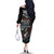 Native American Skull Off The Shoulder Long Sleeve Dress American History Begins With Native History - Wonder Print Shop
