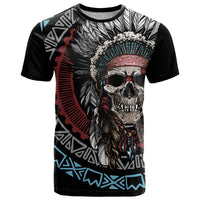 Native American Skull T Shirt American History Begins With Native History - Wonder Print Shop