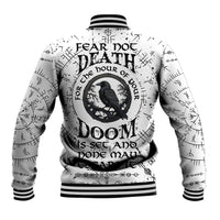 Viking Raven Baseball Jacket Fear Not Death For the Hour Of Your Doom - Wonder Print Shop