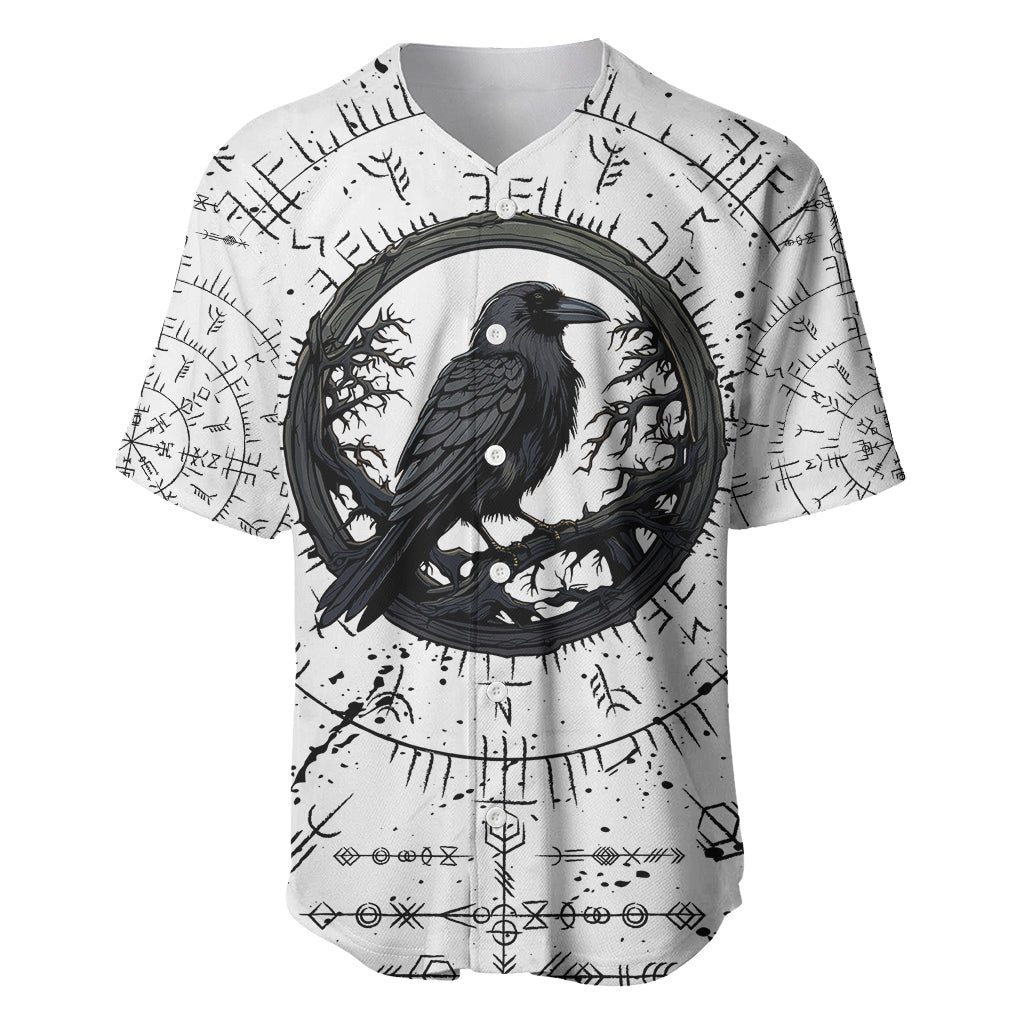 Viking Raven Baseball Jersey Fear Not Death For the Hour Of Your Doom - Wonder Print Shop