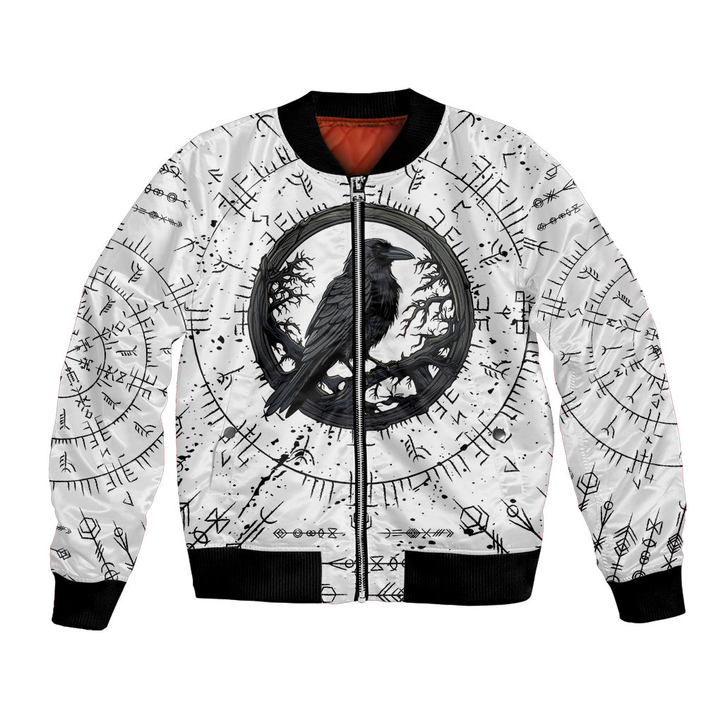 Viking Raven Bomber Jacket Fear Not Death For the Hour Of Your Doom - Wonder Print Shop