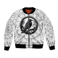 Viking Raven Bomber Jacket Fear Not Death For the Hour Of Your Doom - Wonder Print Shop