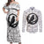 Viking Raven Couples Matching Off Shoulder Maxi Dress and Long Sleeve Button Shirts Fear Not Death For the Hour Of Your Doom - Wonder Print Shop