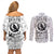 Viking Raven Couples Matching Off Shoulder Short Dress and Long Sleeve Button Shirts Fear Not Death For the Hour Of Your Doom - Wonder Print Shop