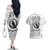 Viking Raven Couples Matching Off The Shoulder Long Sleeve Dress and Hawaiian Shirt Fear Not Death For the Hour Of Your Doom - Wonder Print Shop