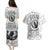 Viking Raven Couples Matching Puletasi Dress and Hawaiian Shirt Fear Not Death For the Hour Of Your Doom - Wonder Print Shop