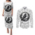 Viking Raven Couples Matching Puletasi Dress and Long Sleeve Button Shirts Fear Not Death For the Hour Of Your Doom - Wonder Print Shop