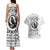 Viking Raven Couples Matching Tank Maxi Dress and Hawaiian Shirt Fear Not Death For the Hour Of Your Doom - Wonder Print Shop