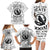 Viking Raven Family Matching Long Sleeve Bodycon Dress and Hawaiian Shirt Fear Not Death For the Hour Of Your Doom - Wonder Print Shop