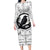 Viking Raven Family Matching Long Sleeve Bodycon Dress and Hawaiian Shirt Fear Not Death For the Hour Of Your Doom - Wonder Print Shop