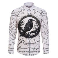 Viking Raven Family Matching Off Shoulder Long Sleeve Dress and Hawaiian Shirt Fear Not Death For the Hour Of Your Doom - Wonder Print Shop