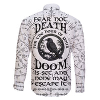 Viking Raven Family Matching Off Shoulder Maxi Dress and Hawaiian Shirt Fear Not Death For the Hour Of Your Doom - Wonder Print Shop
