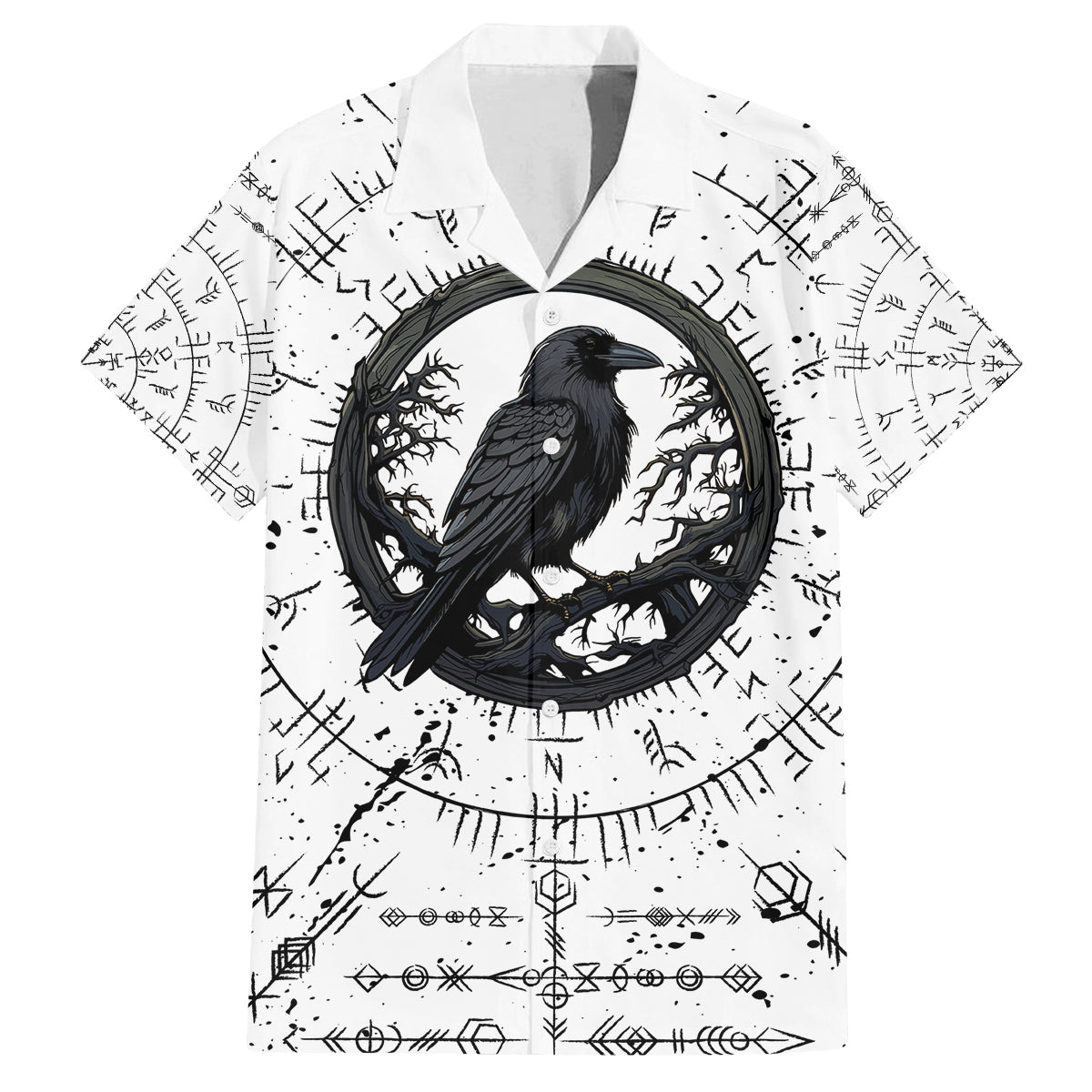 Viking Raven Family Matching Puletasi Dress and Hawaiian Shirt Fear Not Death For the Hour Of Your Doom - Wonder Print Shop
