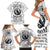 Viking Raven Family Matching Short Sleeve Bodycon Dress and Hawaiian Shirt Fear Not Death For the Hour Of Your Doom - Wonder Print Shop
