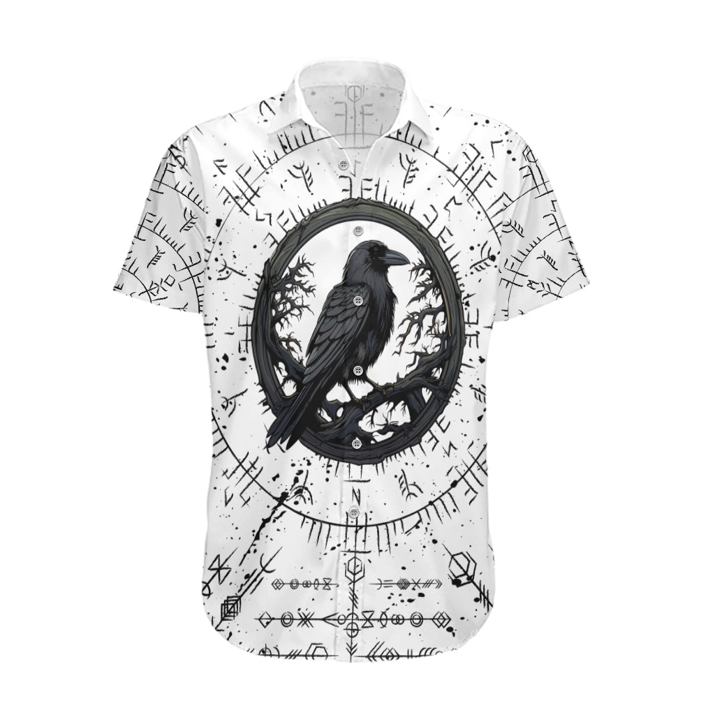 Viking Raven Hawaiian Shirt Fear Not Death For the Hour Of Your Doom - Wonder Print Shop