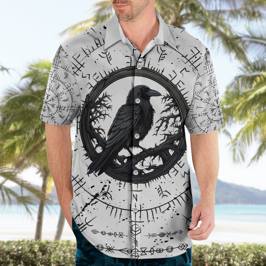 Viking Raven Hawaiian Shirt Fear Not Death For the Hour Of Your Doom - Wonder Print Shop